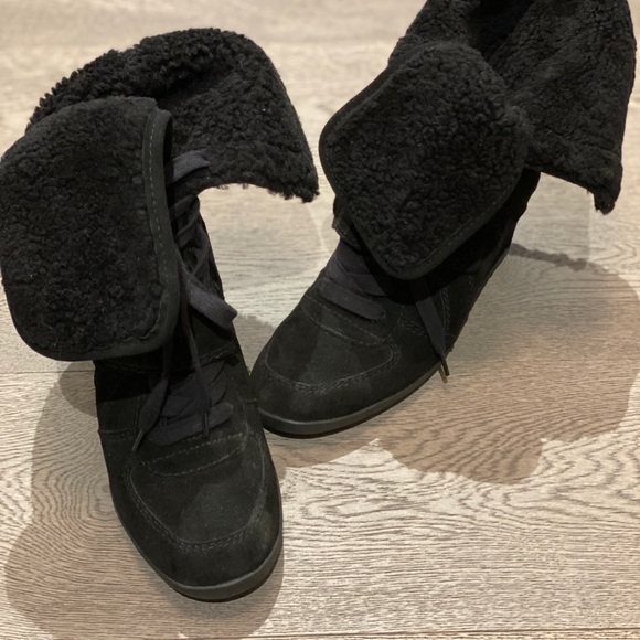 ASH shearling wedge Bootie - Picture 2 of 3
